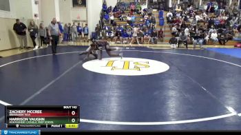 128 lbs Cons. Round 1 - Zachery Mccree, Brewbaker Tech vs Harrison Vaughn, Montgomery Catholic Prep School