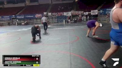 D 3 285 lbs Cons. Round 3 - Ashton Dawson, Evangel Christian vs Joshua Deville, Opelousas Catholic