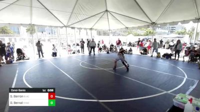 86 lbs Consolation - Gunner Barron, BlackCat WC vs Daniel Bernal, Chagolla Trained WC