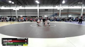 75 lbs Champ. Round 2 - Daniel Duke, Declo Jr High vs Tyson Keller, Salmon