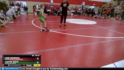 53-57 lbs Round 4 - Lane Kendrick, Platte Valley Jr. Wrestling vs Carter Segul, Junior Bulldogs