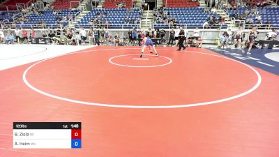 120 lbs Cons 64 #2 - Ben Ziola, NE vs Anthony Heim, MN