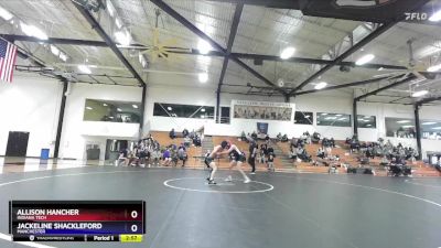 110 lbs Round 2 - Allison Hancher, Indiana Tech vs Jackeline Shackleford, Manchester