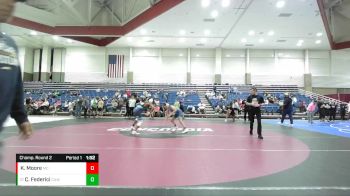 123 lbs Champ. Round 2 - Carlo Federici, Carmel Usa Wrestling vs Kavel Moore, Mount Carmel