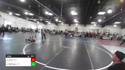 57 lbs Rr Rnd 1 - Jaxson Arce, Pomona Elite vs Joshua Mathieu, Grant County Elite