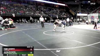 125 Class 2 lbs Quarterfinal - Toby Goertz, Lafayette vs Katelyn Guth, Francis Howell Central