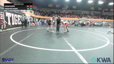 110 lbs Consi Of 4 - Logan Darst, Comanche Takedown Club vs Kingston Myers, Powerhouse Wrestling