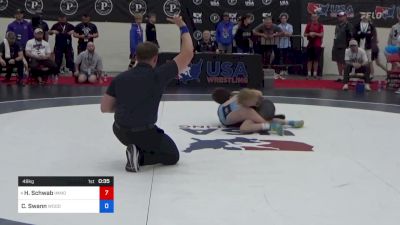 48 kg Cons 8 #1 - Hayden Schwab, Immortal Athletics WC vs Christopher Swann, Woodshed Wrestling