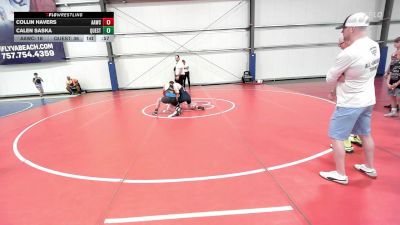 154 lbs Rr Rnd 1 - Collin Havers, All-American Wrestling Club MS vs Calen Saska, Quest School Of Wrestling MS