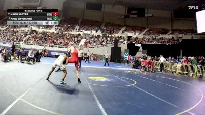 120-D4 Semifinal - Kaige Geyer, River Valley High School vs Khel Lipumano, Yuma Catholic High School