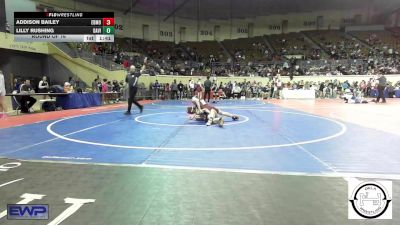96 lbs Round Of 16 - Addison Bailey, Edmond Memorial vs Lilly Rushing, Davis