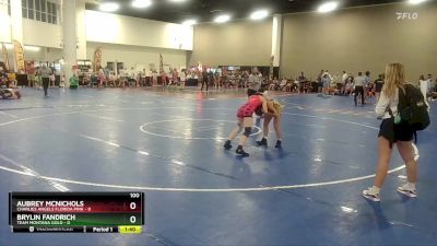 100 lbs Round 3 (8 Team) - Aubrey Mcnichols, Charlies Angels Florida Pink vs Brylin Fandrich, Team Montana Gold