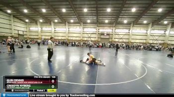 105 lbs Champ. Round 2 - Creedyn Nyberg, Cougars Wrestling Club vs Quin Dennis, Bear River Junior High Wrestling Club