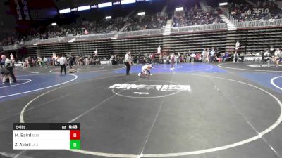 54 lbs Semifinal - Macklin Baird, Elbert County Wranglers vs Zaiden Axtell, La Junta Wolfpack