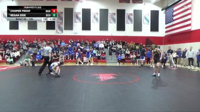106 lbs Cons. Round 2 - Cooper Frost, Wapsie Valley vs Regan Eide, BCLUW-SH