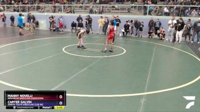 82 lbs Round 3 - Carter Galvin, Juneau Youth Wrestling Club Inc. vs Manny Novelli, Avalanche Wrestling Association