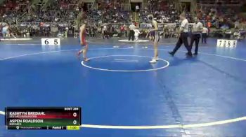 115 lbs 7th Place Match - Kashtyn Bredahl, Des-Lacs Burlington vs Aspen Roaldson, Bismarck
