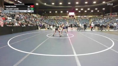 110 lbs Cons. Round 2 - Delaney Locke, Basehor-Linwood HS vs Sadie Dickie, Spring Hill HS