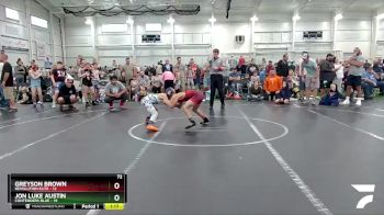 72 lbs Round 7 (8 Team) - Jon Luke Austin, Contenders Blue vs Greyson Brown, Revolution Elite