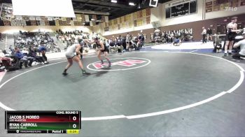 157 lbs Cons. Round 5 - Jacob S Moreo, Los Alamitos vs Ryan Carroll, Granite Hills