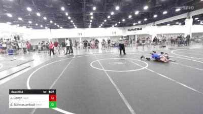 90 lbs Quarterfinal - John Caven, Havre WC vs Braden Schwarzenbach, Mantanona TC