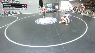 157 lbs Orion Hill, SAWA - Sacramento Area Wrestling Association vs Edward Sheeran, SJWA - San Joaquin Wrestling Association