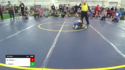 50-B lbs Consi Of 8 #1 - Wesley Hicks, WV vs Leo Vitali, OH