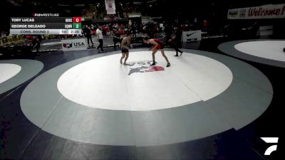 Cons. Round 2 - Toby Lucas, Huntington Beach High School Wrestling vs George Delgado, Squad Wrestling