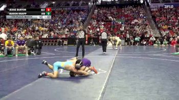 1A-120 lbs 7th Place Match - Jesse Burton, Westwood, Sloan vs Mason Knapp, West Bend-Mallard