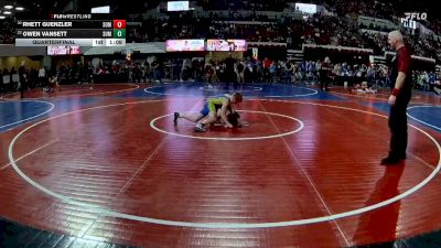 98 lbs Quarterfinal - Rhett Guenzler, Choteau Wrestling vs Owen VanSett, Shepherd Wrestling Club