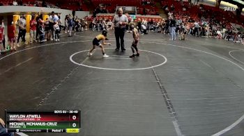 36-40 lbs Round 1 - Waylon Atwell, Birch Run Panthers vs Michael Mcmanus-Cruz, Cougars