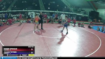 138 lbs Placement (16 Team) - Ryder Sprague, Oregon 2 vs Mason Thynes, Oregon 1