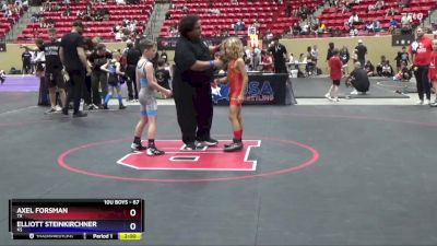 67 lbs Quarterfinal - Axel Forsman, TX vs Elliott Steinkirchner, KS