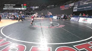 4A Boys 157 lbs Quarterfinal - Brayden Cooley, Seaside Boys vs Riley Krantz, La Grande Boys
