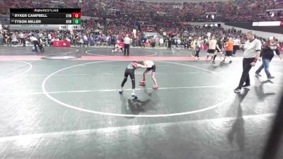 60 lbs Champ. Round 2 - Ryker Campbell, Crass Trained/Medford vs Tyson Miller, Boscobel Youth Wrestling