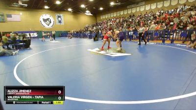 170 lbs Champ. Round 2 - Alizza Jimenez, Liberty (Bakersfield) vs Valeria Virgen - Tapia, Ridgeview