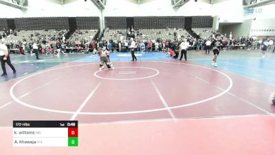 172-H lbs Consi Of 8 #1 - Kalonji Williams, Immortals Wrestling Club vs Ali Khawaja, Fairfax