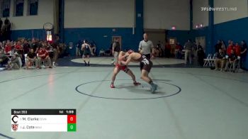 132 lbs Quarterfinal - Mason Clarke, Coventry vs Joshua Cote, Noble