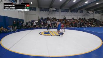 124 lbs Champ. Round 3 - Jose Limones, Gilroy vs Balam Letona, Santa Cruz