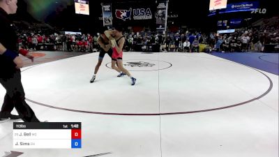 113 lbs Cons 16 #2 - Jordan Bell, MO vs Josiah Sims, OH