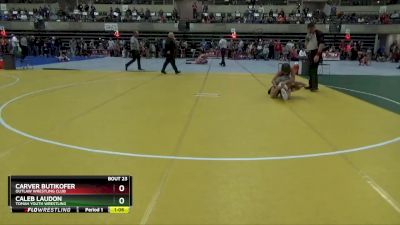 105 lbs Quarterfinal - Caleb Laudon, Tomah Youth Wrestling vs Carver Butikofer, Outlaw Wrestling Club