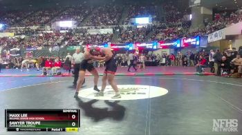 AA - 285 lbs Semifinal - Sawyer Troupe, Flathead (Kalispell) vs Maxx Lee, Billings Senior High School