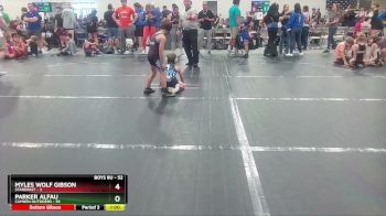 52 lbs Cons. Semi - Parker Alfau, Camden Outsiders vs Myles Wolf Gibson, Standfast