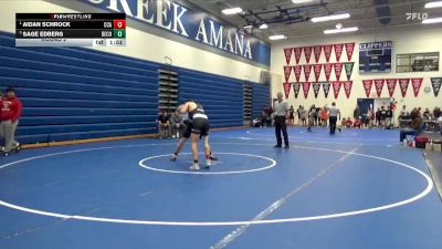 JV-31 lbs Round 2 - Aidan Schrock, Clear Creek-Amana vs Sage Edberg, Benton Community