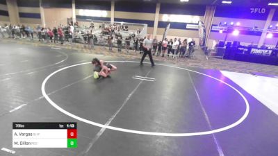 78 lbs Round Of 16 - Alfredo Vargas, SlyFox vs Michael Dillon, Red Wave WC