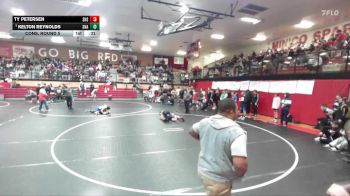 132 lbs Cons. Round 5 - Kelton Reynolds, Snake River vs Ty Petersen, Shelley