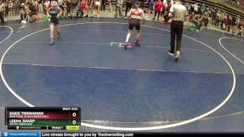 100 lbs Semifinal - Leena Sharp, Uintah Wrestling vs Saige Trinnaman, Bear River Jr High Wrestling C