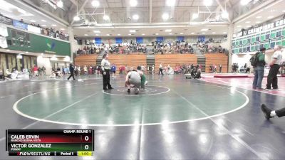 285 lbs Champ. Round 1 - Victor Gonzalez, Poway vs Caleb Ervin, Rancho Buena Vista