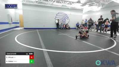 46 lbs Consi Of 8 #2 - Griffyn Moyer, Del City Little League vs Andrew Baker, Mustang Bronco Wrestling Club