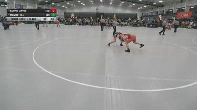 132 lbs Cons. Quarters - Lewis Davis, Threestyle vs David Hill, Elevate Wrestling Club
